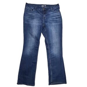 Lee Bootcut Jeans Women 18W Medium Blue Midrise Stretch Regular Fit NEW